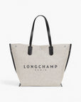 Longchamp Essential Toile Shoulder Bag Ecru | LEVISONS