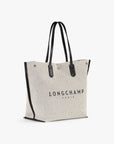 Longchamp Essential Toile Shoulder Bag Ecru | LEVISONS