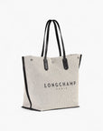 Longchamp Essential Toile Shoulder Bag Ecru | LEVISONS