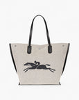 Longchamp Essential Toile Shoulder Bag Ecru | LEVISONS