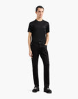 Emporio Armani Crewneck T-Shirt With Micro Logo Lettering | LEVISONS