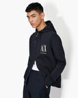 Armani Exchange Icon Logo Zip Up Hooded Sweatshirt | LEVISONS