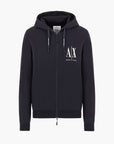 Armani Exchange Icon Logo Zip Up Hooded Sweatshirt | LEVISONS