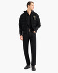 Emporio Armani Cotton Blend Hooded Sweatshirt With Embroidery | LEVISONS