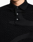 Emporio Armani Asv All-Over Flocked Logo Polo Shirt | LEVISONS