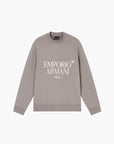 Emporio Armani Regular Fit Cotton Sweatshirt With Embroidered Logo | LEVISONS