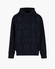 Emporio Armani Regular Fit Hooded Sweatshirt With Bold Logo Lettering | LEVISONS