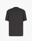 EA7 Regular Fit Cotton Crewneck T-Shirt With All-Over Jacquard Branding | LEVISONS