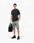 EA7 Regular Fit Cotton Crewneck T-Shirt With All-Over Jacquard Branding | LEVISONS