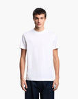Emporio Armani Regular Fit Cotton T-Shirt With Monochromatic Jacquard Logo | LEVISONS