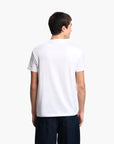 Emporio Armani Regular Fit Cotton T-Shirt With Monochromatic Jacquard Logo | LEVISONS
