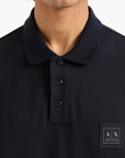 Armani Exchange Blue Edition Regular Fit Cotton Polo Shirt With Logo Patch | LEVISONS