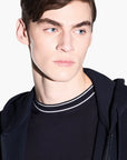 Armani Exchange Slim Fit Crewneck T-Shirt With Contrast Tipping And Embroidered Branding | LEVISONS