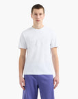 EA7 Regular Fit Logo Series Cotton Crewneck T-Shirt With Embossed Branding | LEVISONS