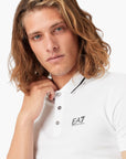 EA7 Core Identity Cotton Pique Polo Shirt | LEVISONS