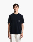 Emporio Armani Regular Fit Cotton T-Shirt With Leather Logo Patch | LEVISONS