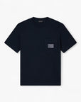 Emporio Armani Regular Fit Cotton T-Shirt With Leather Logo Patch | LEVISONS