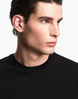 Emporio Armani All-Over Logo Cotton Jacquard T-Shirt | LEVISONS
