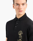 Emporio Armani Sustainable Cotton Blend Polo T-Shirt With Embroidery | LEVISONS