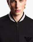 Emporio Armani Bomber-Style Zip-Up Sweatshirt With Eagle Logo Patch | LEVISONS