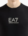 EA7 Slim Fit Crewneck T-Shirt With Contrasting Logo | LEVISONS