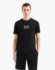 EA7 Slim Fit Crewneck T-Shirt With Contrasting Logo | LEVISONS