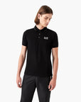 EA7 Core Identity Cotton Pique Polo Shirt | LEVISONS