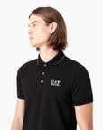 EA7 Core Identity Cotton Pique Polo Shirt | LEVISONS