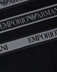 Emporio Armani Three-Pack Boxer Briefs With Logo Waistband | LEVISONS