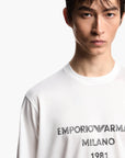 Emporio Armani Regular Fit Crewneck T-Shirt With Vintage Logo Print | LEVISONS