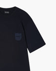 Emporio Armani Heavyweight Cotton T-Shirt With Embroidered Shield Logo | LEVISONS