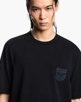Emporio Armani Heavyweight Cotton T-Shirt With Embroidered Shield Logo | LEVISONS
