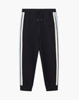 Armani Exchange Tapered Fit Comfort Stretch Cotton Trousers With Decorative Branded Tape | LEVISONS