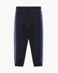 Armani Exchange Tapered Fit Comfort Stretch Cotton Trousers With Decorative Branded Tape | LEVISONS