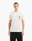 Emporio Armani Sustainable Cotton Blend T-Shirt With Embroidery | LEVISONS