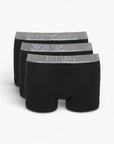 Emporio Armani Three-Pack Asv Boxer Briefs With Shiny Logo Waistband | LEVISONS