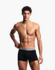 Emporio Armani Three-Pack Asv Boxer Briefs With Shiny Logo Waistband | LEVISONS