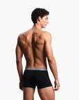 Emporio Armani Three-Pack Asv Boxer Briefs With Shiny Logo Waistband | LEVISONS