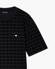Emporio Armani All-Over Flocked Eagle Logo T-Shirt | LEVISONS