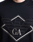 Emporio Armani Asv T-Shirt With Oversized Embroidered Eagle Logo | LEVISONS