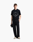 Emporio Armani Asv T-Shirt With Oversized Embroidered Eagle Logo | LEVISONS