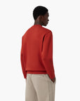 Emporio Armani Relaxed Fit Crewneck Sweatshirt With Ebroidered All-Over Logo Eagle | LEVISONS