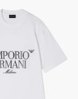 Emporio Armani Heavyweight Cotton T-Shirt With Embroidered Logo | LEVISONS