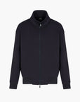 Armani Exchange Blue Edition Regular Fit Stretch Cotton Sweatshirt With Full Zip Closure | LEVISONS