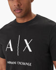 Armani Exchange Slim Fit Cotton Crewneck Essentials T-Shirt With Central Branding | LEVISONS