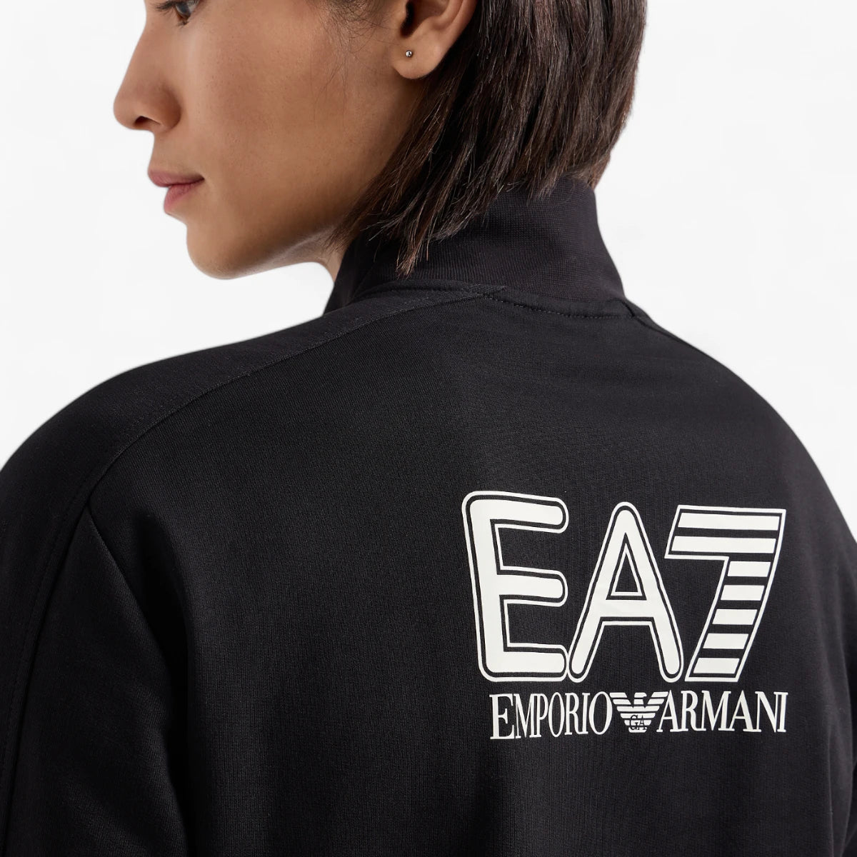 EA7 Visibility Comfort Fit Cotton Tracksuit With A Standing Collar | LEVISONS