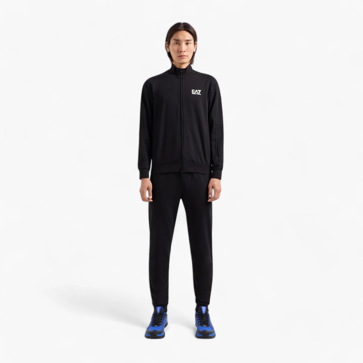 EA7 Visibility Comfort Fit Cotton Tracksuit With A Standing Collar | LEVISONS