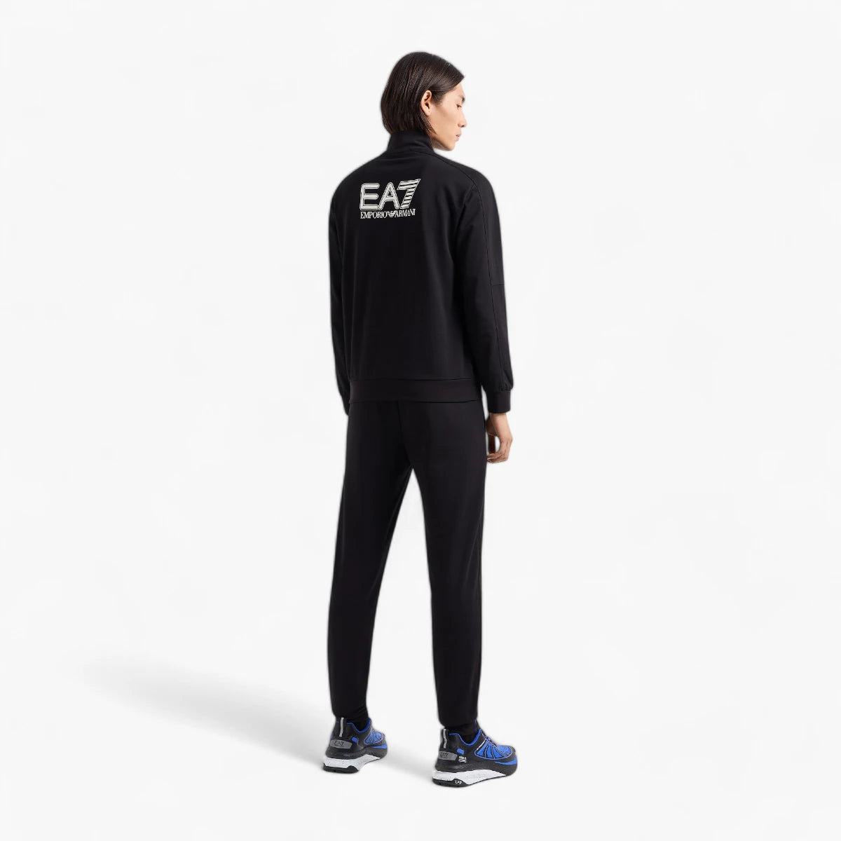 EA7 Visibility Comfort Fit Cotton Tracksuit With A Standing Collar | LEVISONS