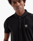 EA7 Premium Shield Slim Fit Polo Shirt With Half Zip Closure | LEVISONS