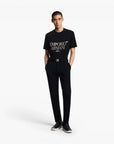Emporio Armani Heavyweight Cotton T-Shirt With Embroidered Logo | LEVISONS